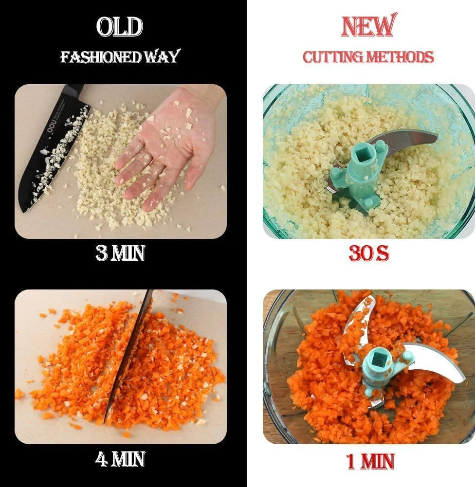 11303 Chopper Manual Portable Hand Blender Processor (1000 ML) Random Colour