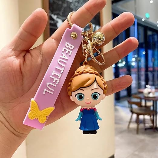 20388 Elsa Princess Keychain Frozen Cute Snow Treasure Doll Car Keyring Pendant Couple Schoolbag Ornament Keychain