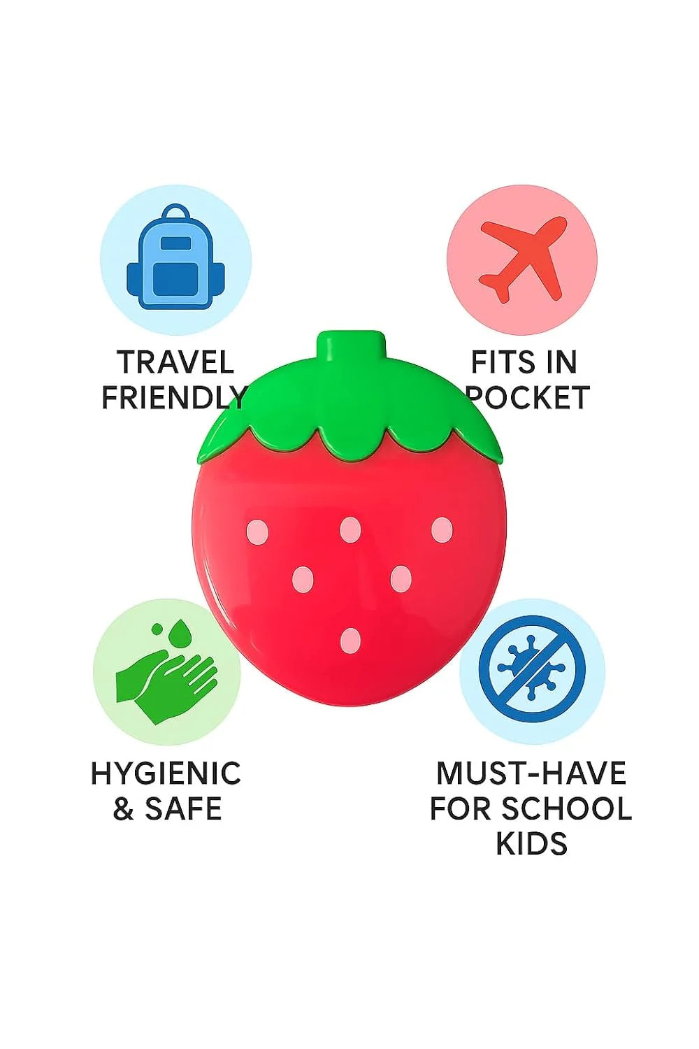 0517 Strawberry Paper Soap, Portable and Travel-Friendly Hand Wash, Paper Soap Sheets, Pocket-Friendly Travel Soap for Kids and Adults {Multicolour}