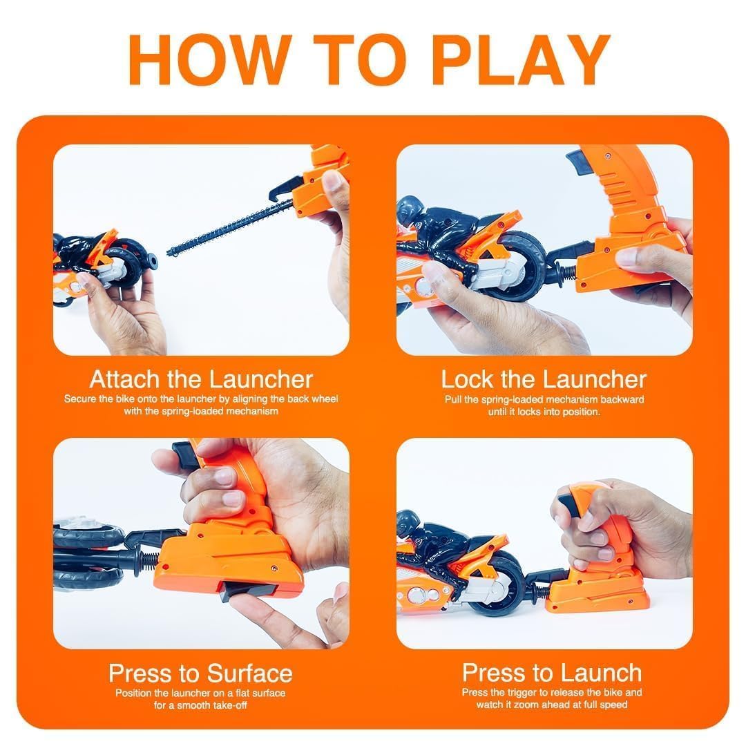 11253 Super Bike Toy – Spring-Loaded Friction Vehicle Bike Toy