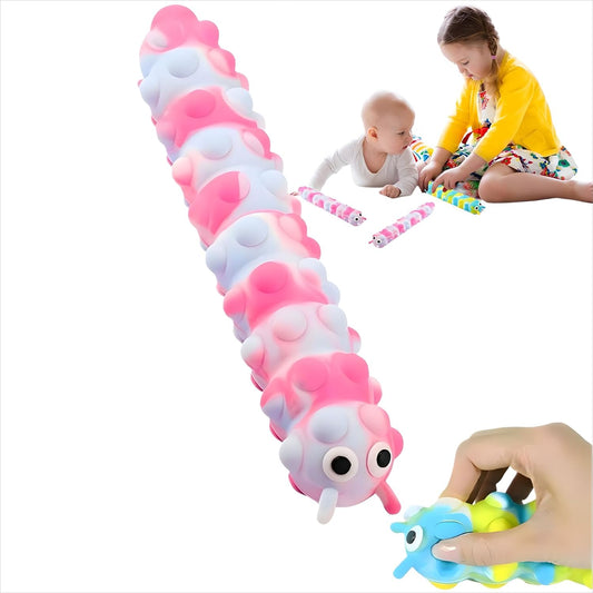 20118 Light Up Push Popper Suction Caterpillar {Multicolor}