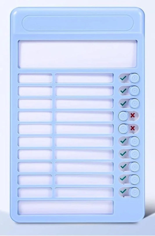 618 Habit Tracker Daily Planner Board for Kids & Adults | Reusable To-Do List Chore Chart with 15 Detachable Cards, Weekly Record & Motivation Paper