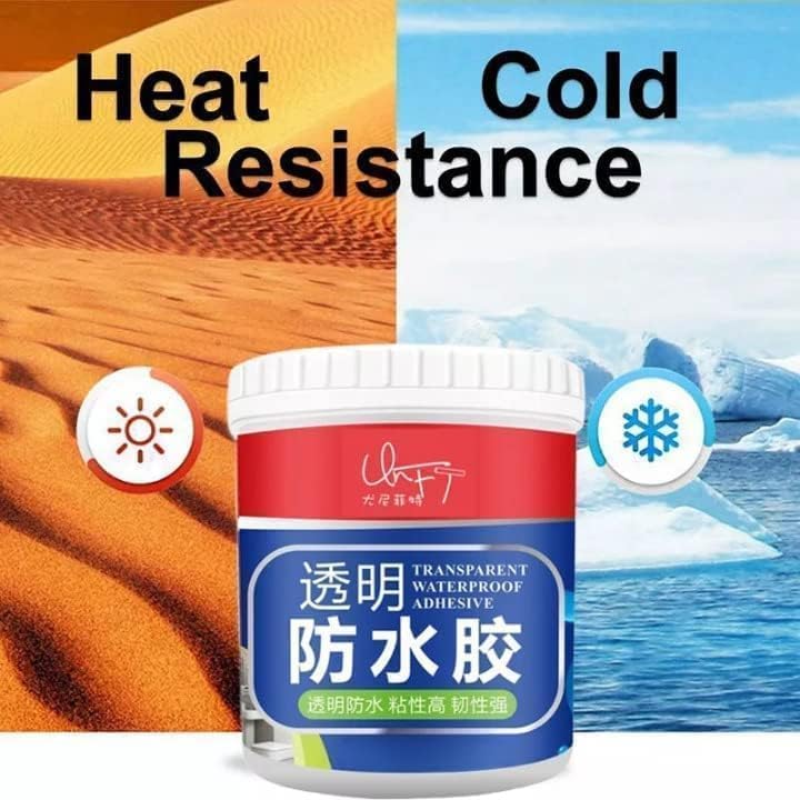 10397 Waterproof Adhesive Glue, 300gm, with Brush, Transparent, for Roof Leakage, Crack Seal, Water Leakage Solution, Waterproofing for Pipe, Wall, Tiles