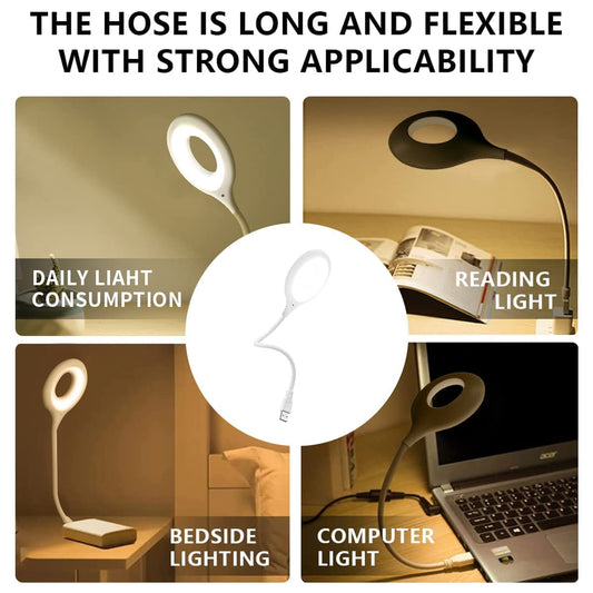 10339 Voice Control Light LED Desk Lamp with 24 LED Beads 2m Sound Control Distance 3 Brightness Levels Multi-Directional Curve LED Beads Smart Home USB Voice Reading Light
