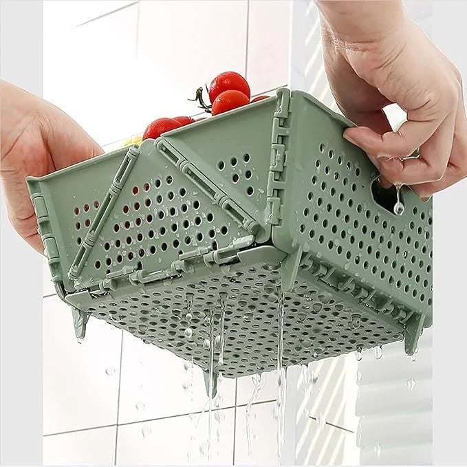 6091 Plastic Foldable Storage Basket