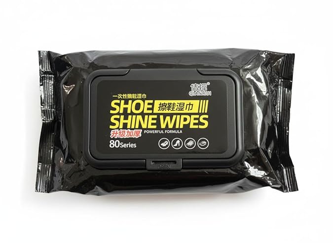 10039 Shoe Wipes Shine & Cleaning, 80 Wipes Portable Cleaning Wipes for Sneakers and Leather Shoes