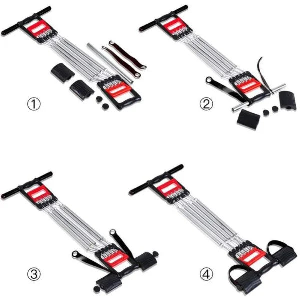 9014 Chest Expander Chest Workout Equipment Dual Use Adjustable 5 Spring Pull