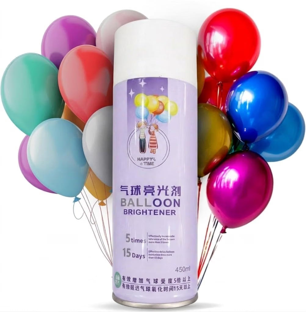 21234 TRAIS Balloon Shine Spray for Latex Decoration | Gloss Coating Brightener for Birthday Wedding Anniversary Party Balloons | 450ml