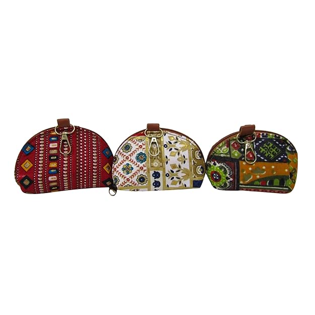 20535  Decorative Silk Clutch Curve Shaped Potli Bag with for Women with Zipper, Potli Bags Multi Colour