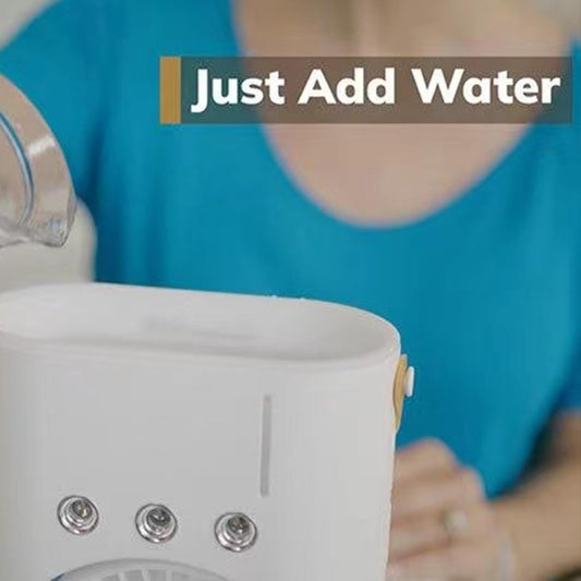 FH-666-2 in 1 Double Ended Spray Mist Fan, 4000mAh USB Rechargeable Rotatable Air Cooler with Water Tank