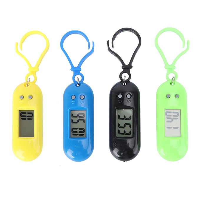 20494 Digital Watch Keychain for Students - Mini Portable Backpack Clock with Lanyard - Kids {Multicolor}