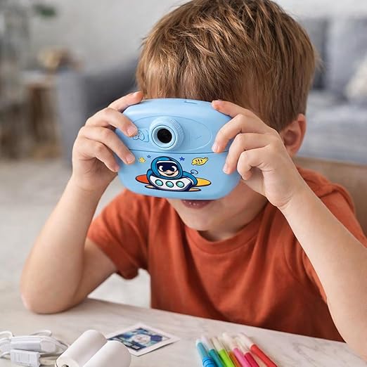 20587 Kids Instant Print Camera for Children | DIY Thermal Printing Digital Camera with Color Pens & Paper Rolls