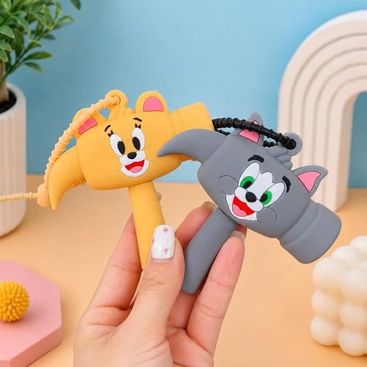 21163 CRIYALE Hammer Keychain Toy for Kids and Teens, Cute Cartoon Character Handheld Sensory Mini Keychain, Cute Soft Rubber Bag, Fun Novelty Toy for Bags, Backpacks, Keys, Travel and Outdoor Use {Randam}
