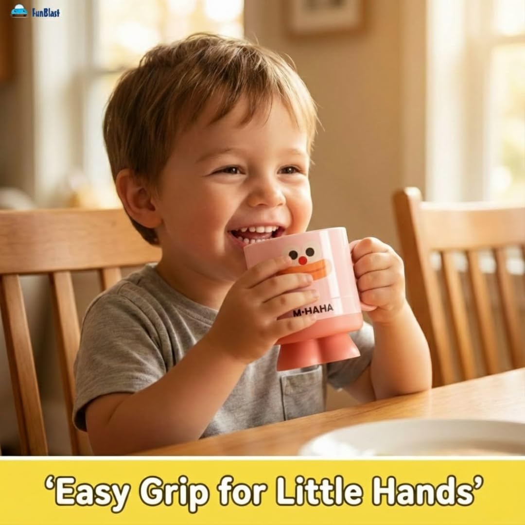 3008 Milk Mug for Kids – 390 Ml; Unbreakable Mug for Kids, Milk Mugs for Kids Unbreakable - Milk Drinking Cup for Kids {Random Color}