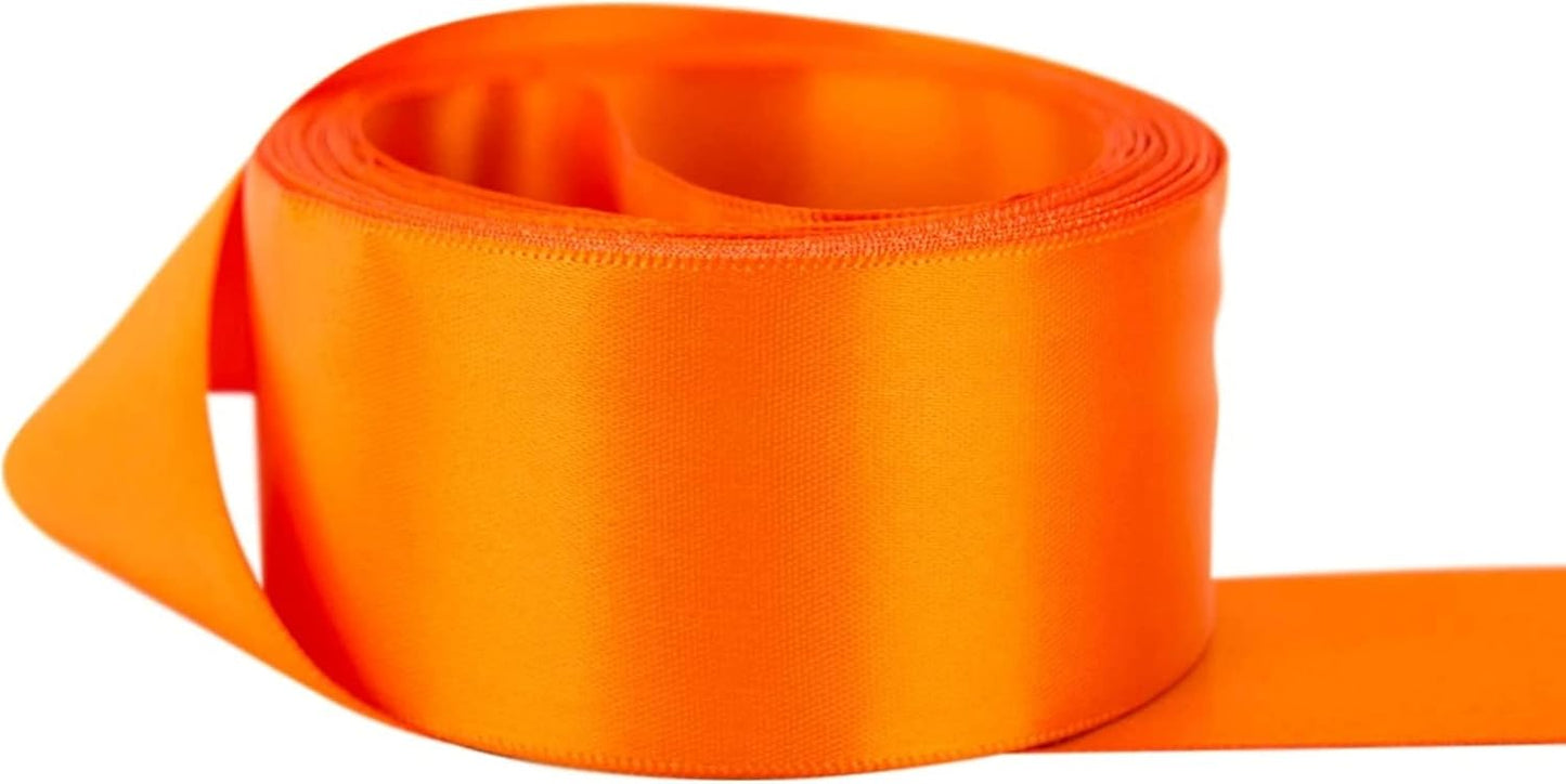 4652 ( 5 pcs ) 1 inch Orange Satten Ribbon