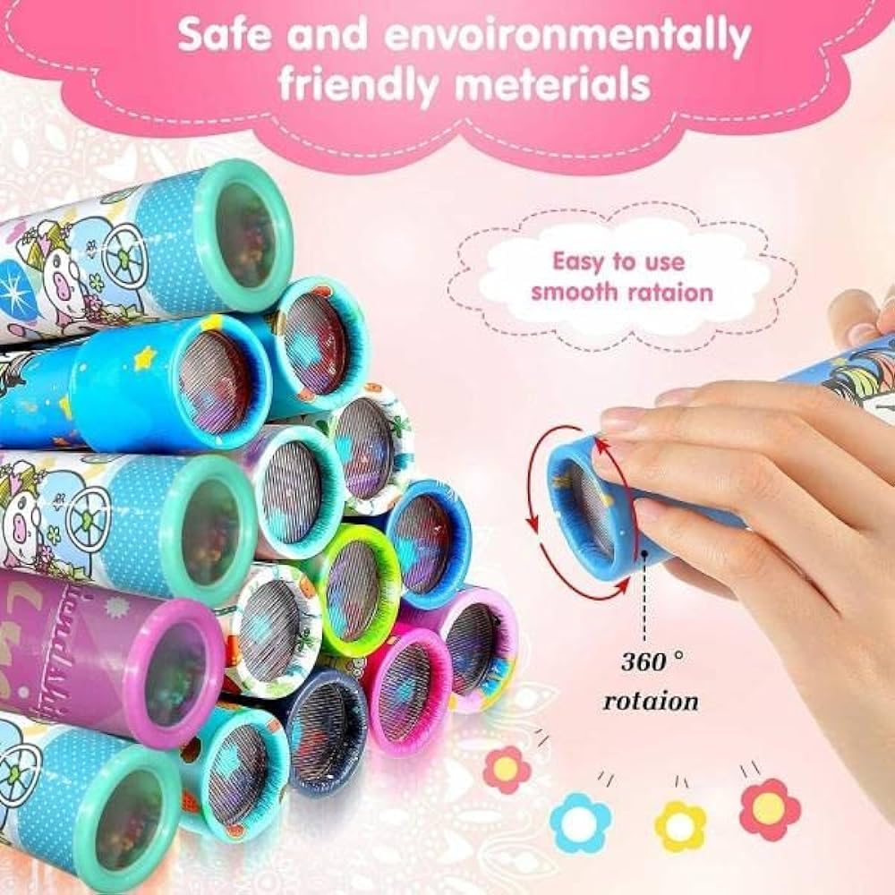 20607 Magic Kaleidoscopes Toy for Kids Adults 3D Mirror Lens Kaleidoscope Party Favors Stretchable & Rotated Long Classic Kaleidoscope Educational Science Developmental Toy