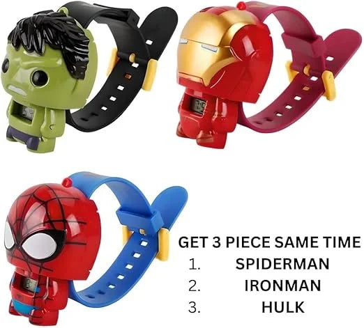 7055 Kids face change Cartoon Wrist Watches Toy for Boys