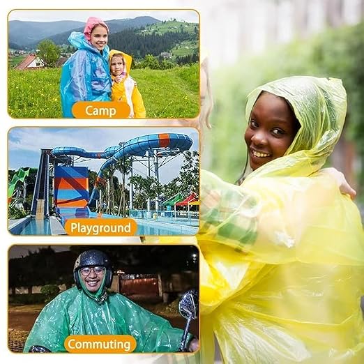 20726 Disposable Ball Raincoat - Stylish Spherical Keychain for Outdoor Events, Travel, and Anywhere | Lightweight, Foldable, Multi-color Rain Protection {Random Color}