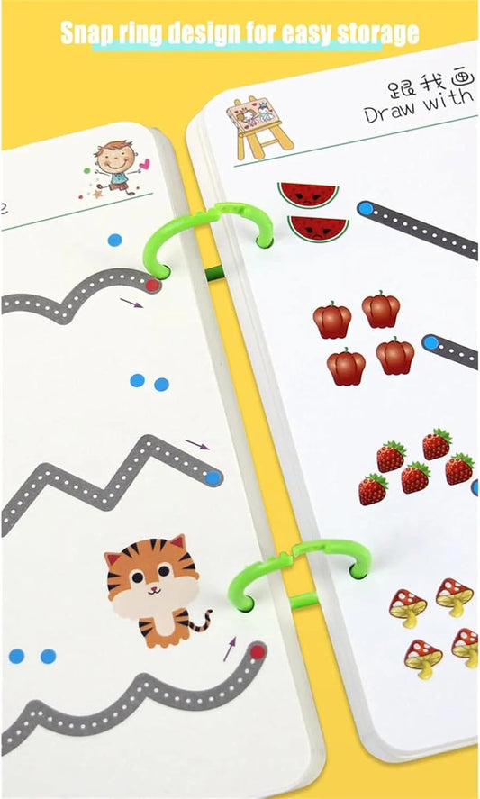 CK034 Magical Tracing Workbook Set, Hand Writing Pen Control Training Book for Learning to Write The Alphabets & Numbers, Preschool Educational Reusable Learning Book for Kids {32 Pages}