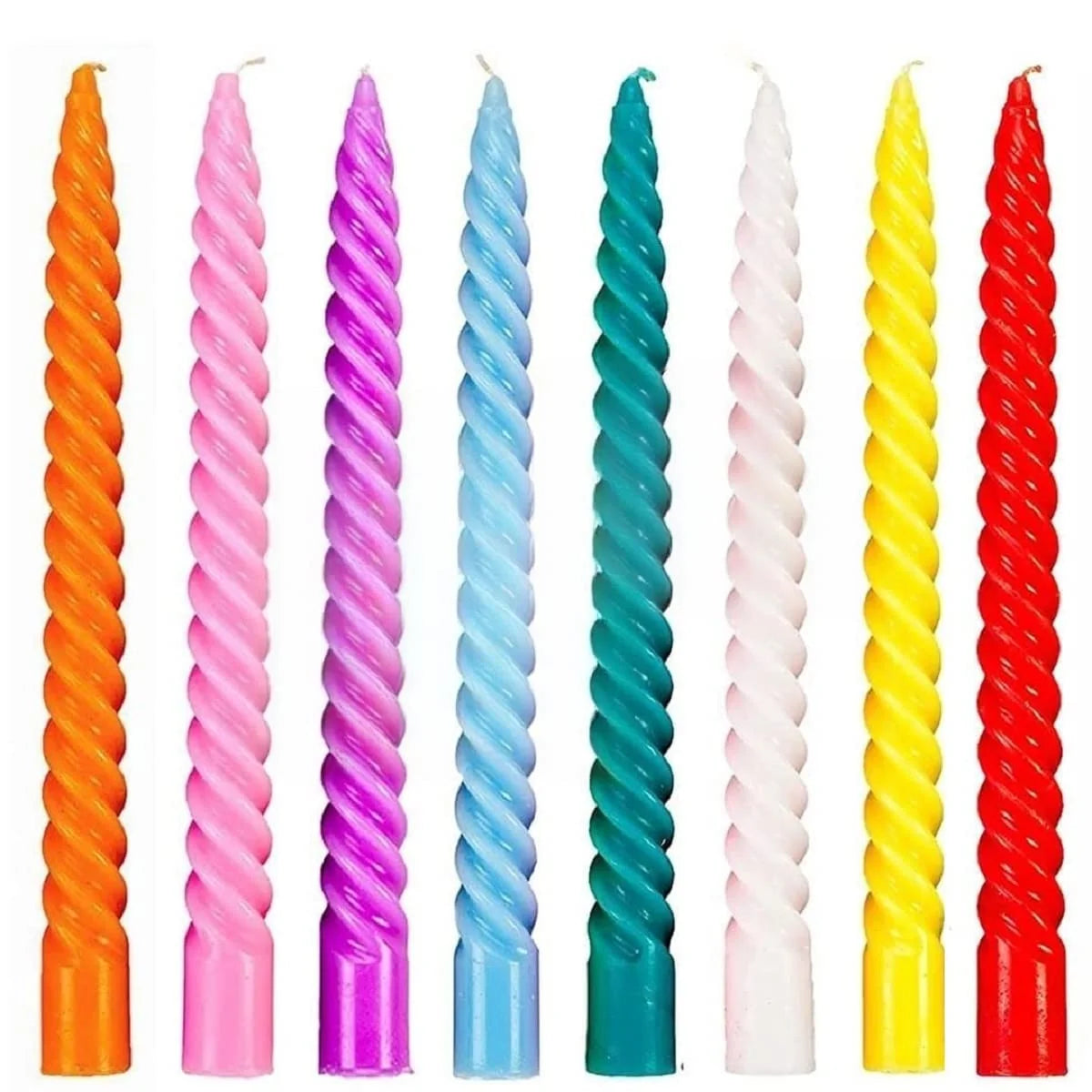 1472 ( 2 pcs ) Random Color Spiral Candle 25 cm