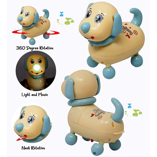 10116 Cute Pet Toy Dog Musical Walking With Strap To Walk Along With Puppy Cartoon Dog