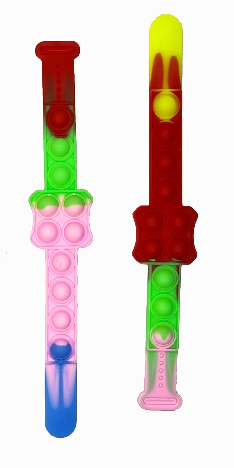 10807 Pop It Friendship Bands Wrist Bands Bracelets Rainbow Colour Random Design