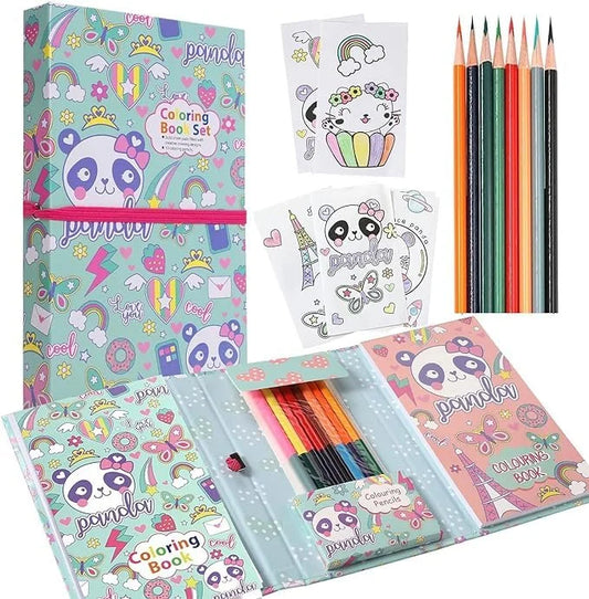 JC-C27003 ( 2 in 1 )Coloring Book Set & Scratch Pad with 8 Dual Color