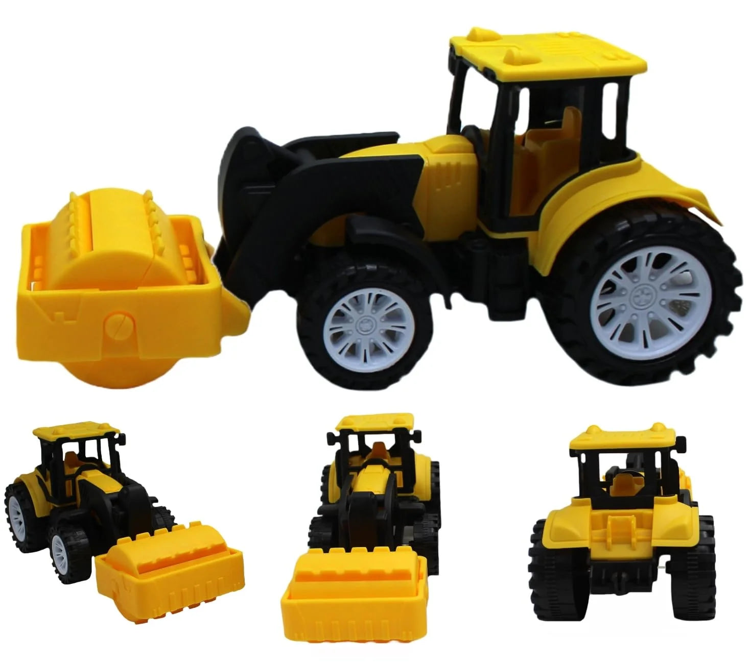 LM-229 Small Size Friction Powered Road Roller Trucks | Push and Go Fast Running Construction Vehicle Toys for Kids