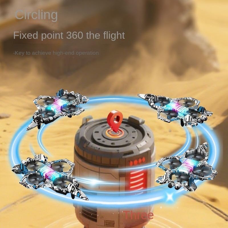 X30 RC Fighter Plane with Remote Control, 360 Degree Rotation, Rechargeable Battery, One Click Take-Off, Fighter Jet Design with LED Lights