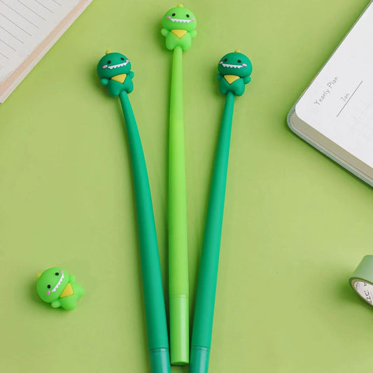 7241 Silicone Shake Gel Pen – Silicone Gel Pen for Smooth Writing with Cute Cartoon Topper