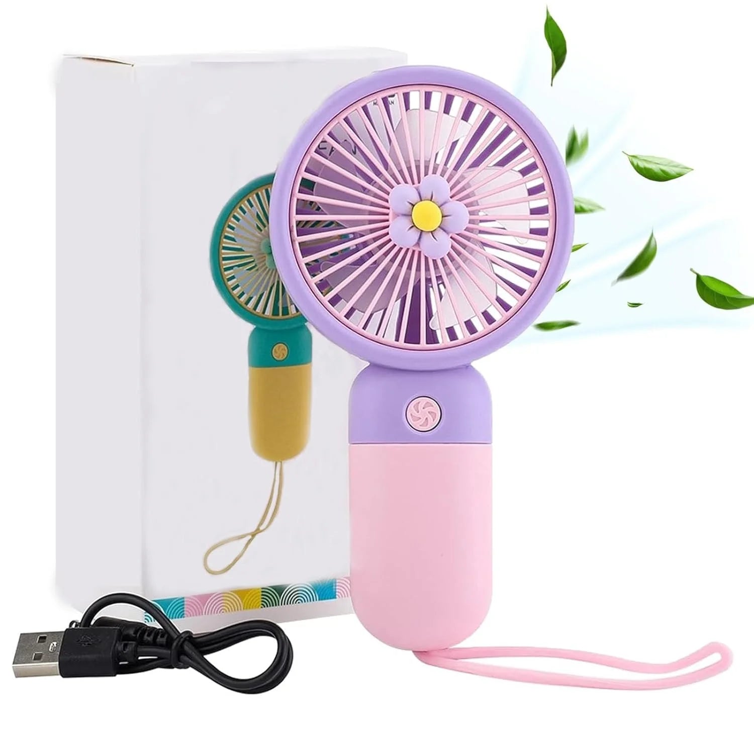 20091 Portable Mini Fan – Rechargeable Hand Fan, Handheld fan, Lightweight Design {Random Color}