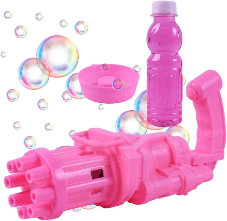 EBG-22 Hole Electric Bubbles Gun Gatling Bubble Machine Toy with Scoup Bottle for Children Party Favors Outdoor & Indoor Activity for Boys Girls