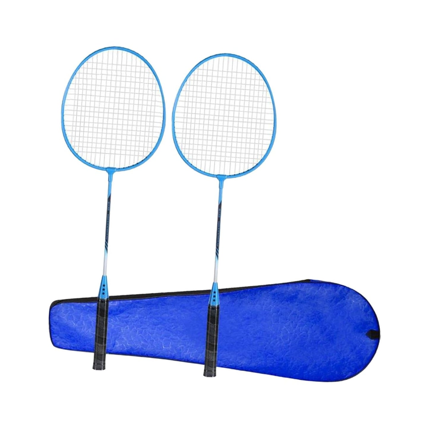 20697  2Pcs Badminton Rackets Set Badminton Shuttlecock for Games Beginners Outdoor Blue Sporting Goods| Tennis & Racquet Sports