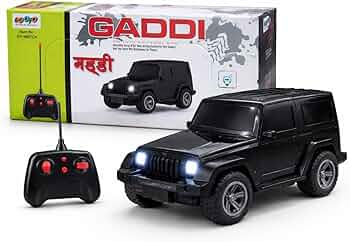 20492 Smoke GADDI Remote Control Car for Kids | Classic Jeep-Style RC Car with LED Headlights | Easy-Control Racing Toy for Boys & Girls