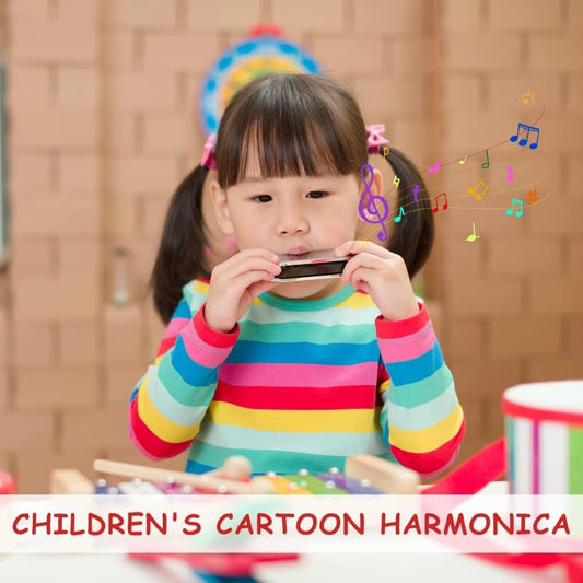 10376 Harmonica for Kids – Random Colorful Cartoon Design Musical Toy, Safe & Non-Toxic, Best Gift for Boys & Girls