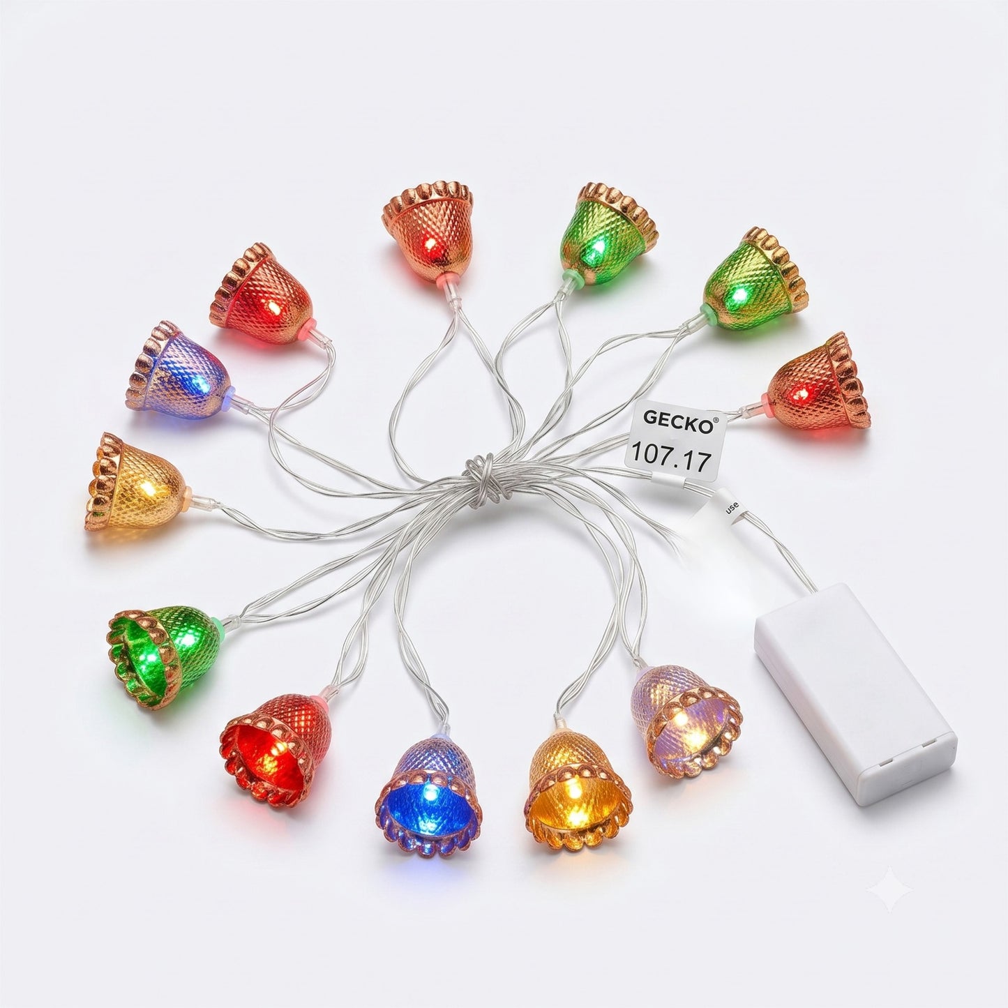 21103 Express Shipping Golden Hued Bell Lights String {Golden light}