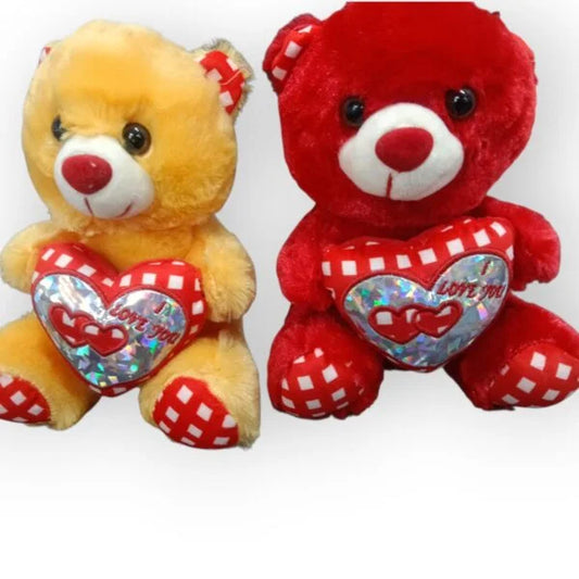 20086 Lovely Teddy Bear Sitting With Heart 21 Cm {Multicolour}