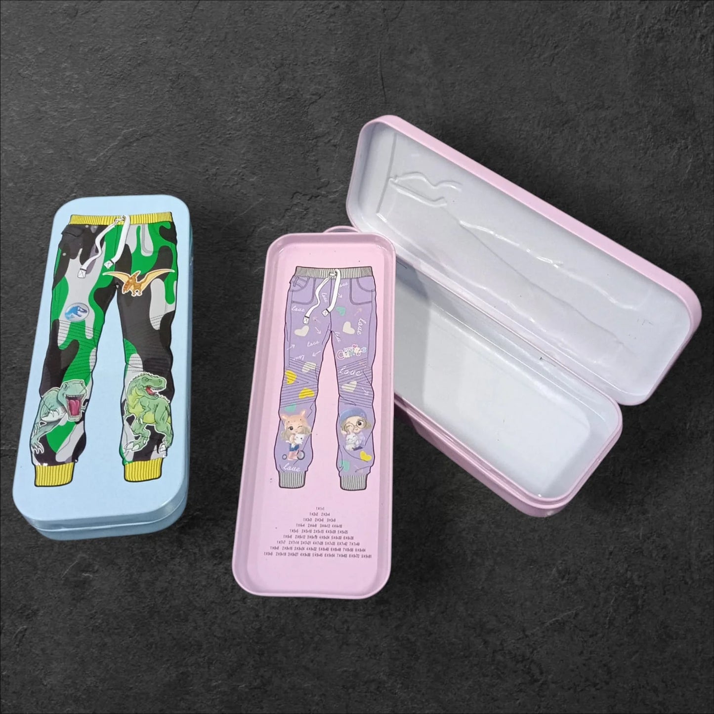 10718 Metal Pencil Box Double Layer Metal Pencil Case for Kids Boys Girls Birthday Return Gift