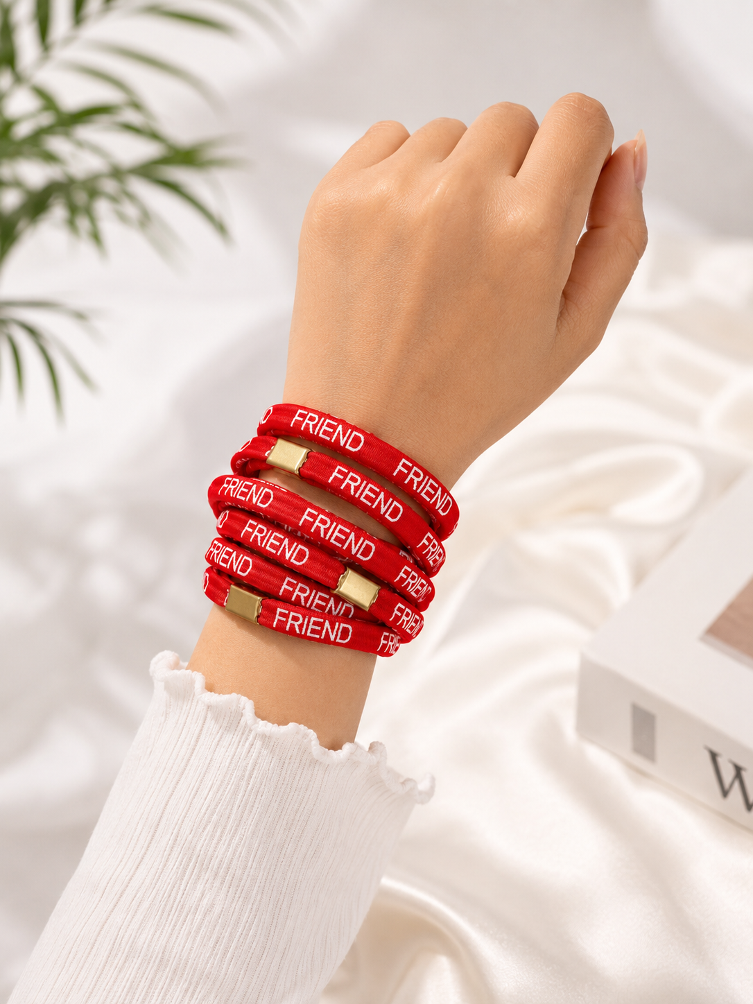 20788 {90 Pcs} Friendship day band, Resham Silk Thread Fancy for Friendship Day  Red Band for Girls and Boys