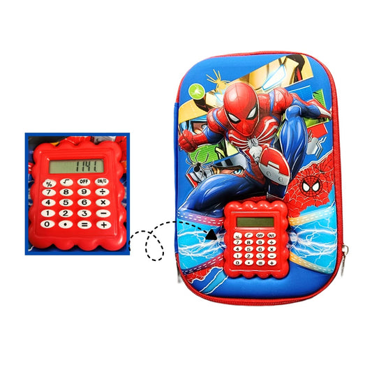 20434 Calculator Pencil Case - Stylish & Spiderman  Pencil Pouch