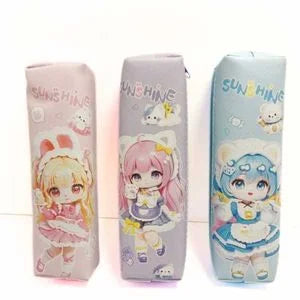 10720 Pencil Pouch for Boys and Girls Pencil Case School Stationery 1 Zipper {Random Design}