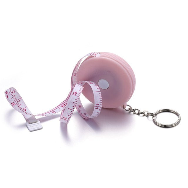 20611   60-Inch 1.5 Meter Retractable Measuring Tape & Tailor Soft Tape Measure Keychain {Multicolor}