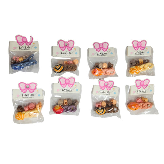 20616 {Pack of 10} 1 Clip with Clutcher Random Color  Accessories for Girls Women Gift