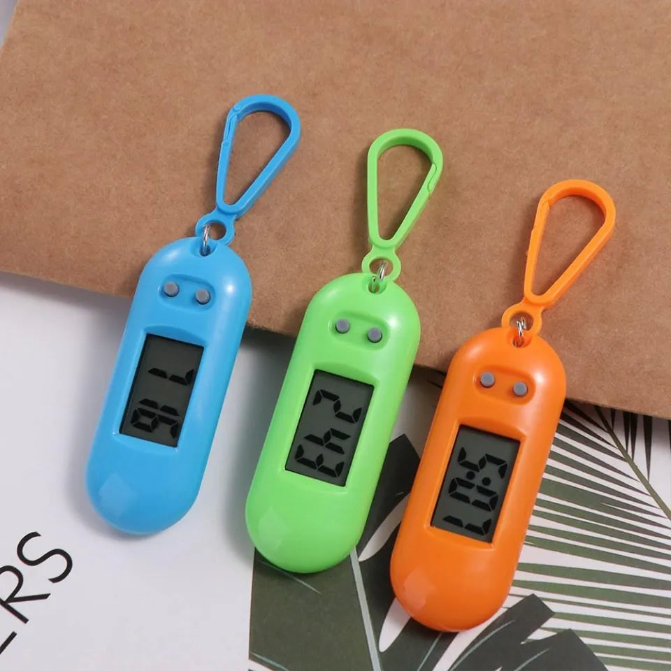 20494 Digital Watch Keychain for Students - Mini Portable Backpack Clock with Lanyard - Kids {Multicolor}