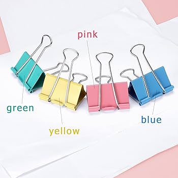 805 {40 Pieces} Office Supplies Clips Metal Multifunctional For Paper Files Essay 19Mm | Office | Office Supplies | Desk Accessories |