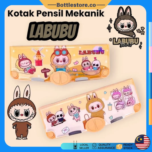 8803 Multifunction Pencil Case, Pencil Box with 2 Compartments for Students – Labubu Cartoon Pattern Stationery Set