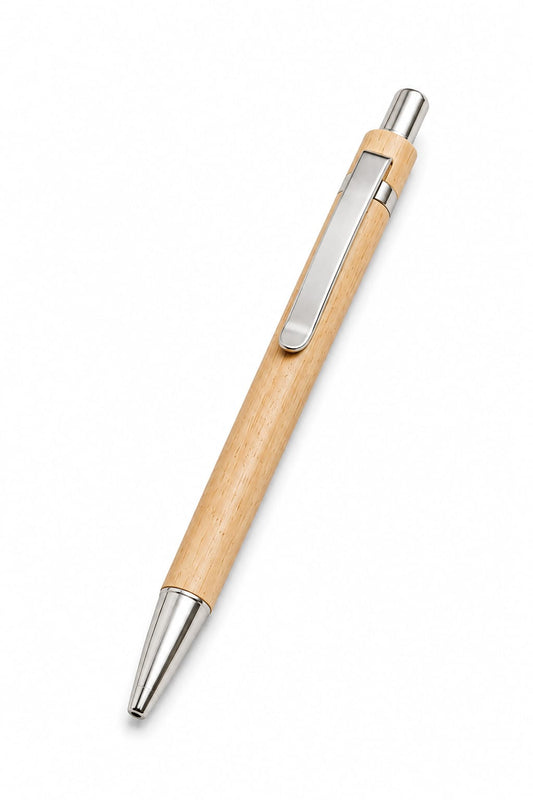 21040 Premium Gifting Wooden Pen with Keychain Engraved Message for Teachers Days Ball Pen (Ink Color - Blue)