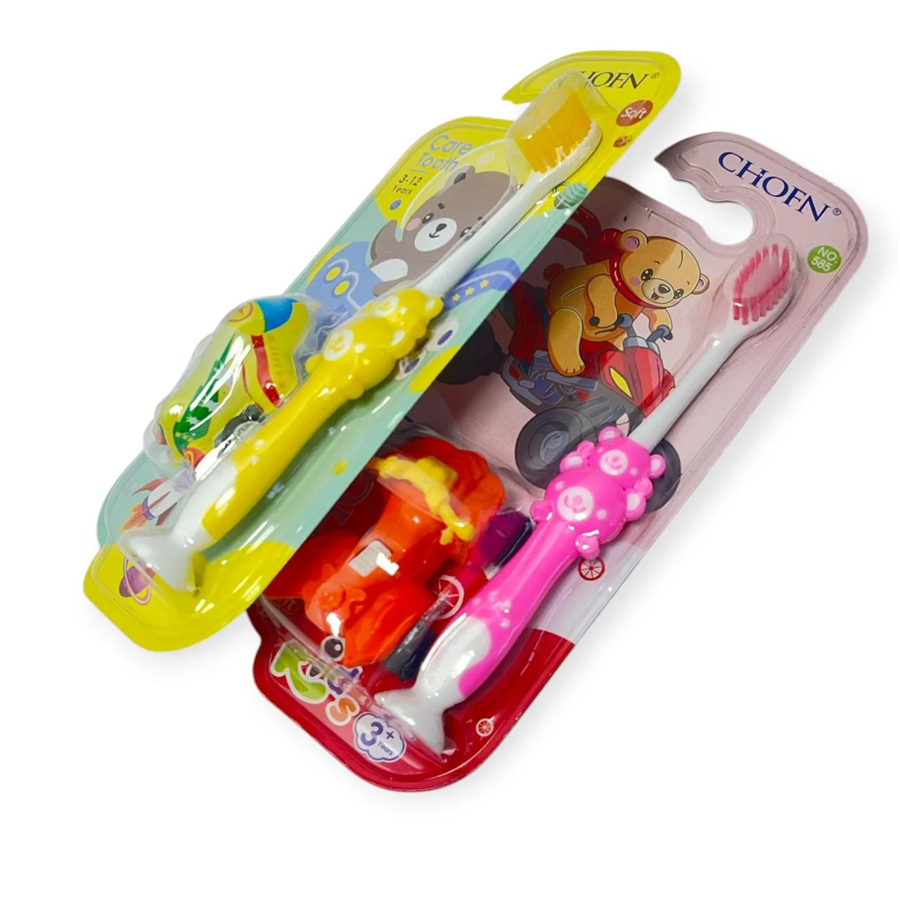 588 Cute Toothbrush with mini Toy | Soft Bristles Toothbrush For 3-6 Years Old Children