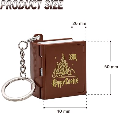 21235 TOPWAYS 3D Folding Pop-up Castle Keychain, Harry Potter Mini Decompression Toy for Children, School Bag Car Keychain and Harry Potter Gifts For Girls & Boys