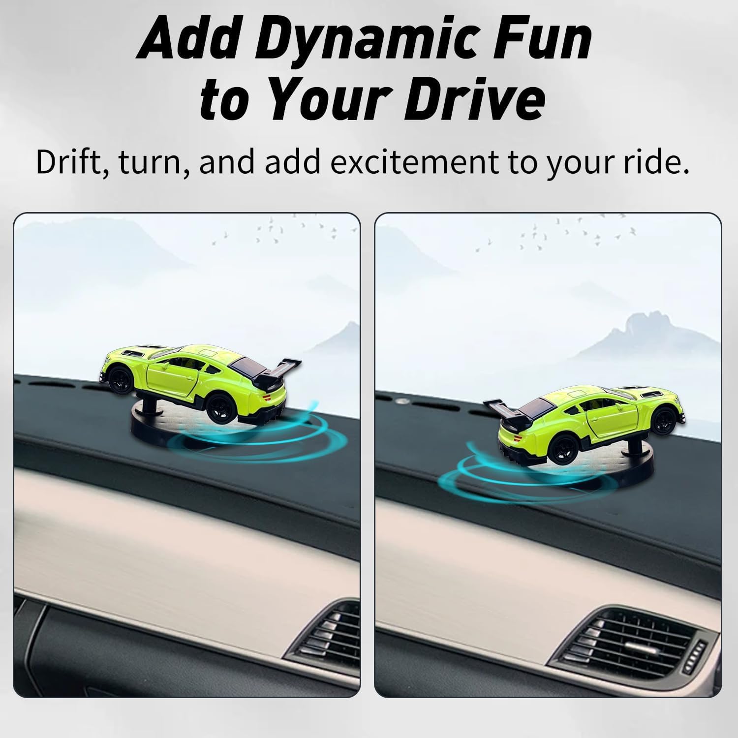 20705 Dashboard Drift Car Model, Car Interior Accessories For Dashboard Decoration, Turn-And-Drift Metal Drifting Model Cars, Style Sports Alloy Cars Ornament For Men {Random Color}